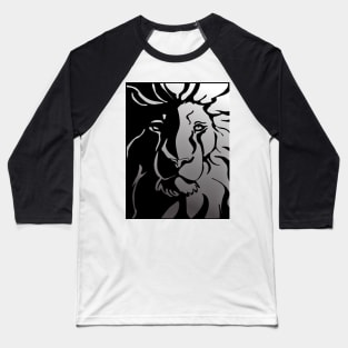 Vector Lion Pattern Baseball T-Shirt